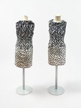 Just Taylor, dress, white/black, casual, size 2.: